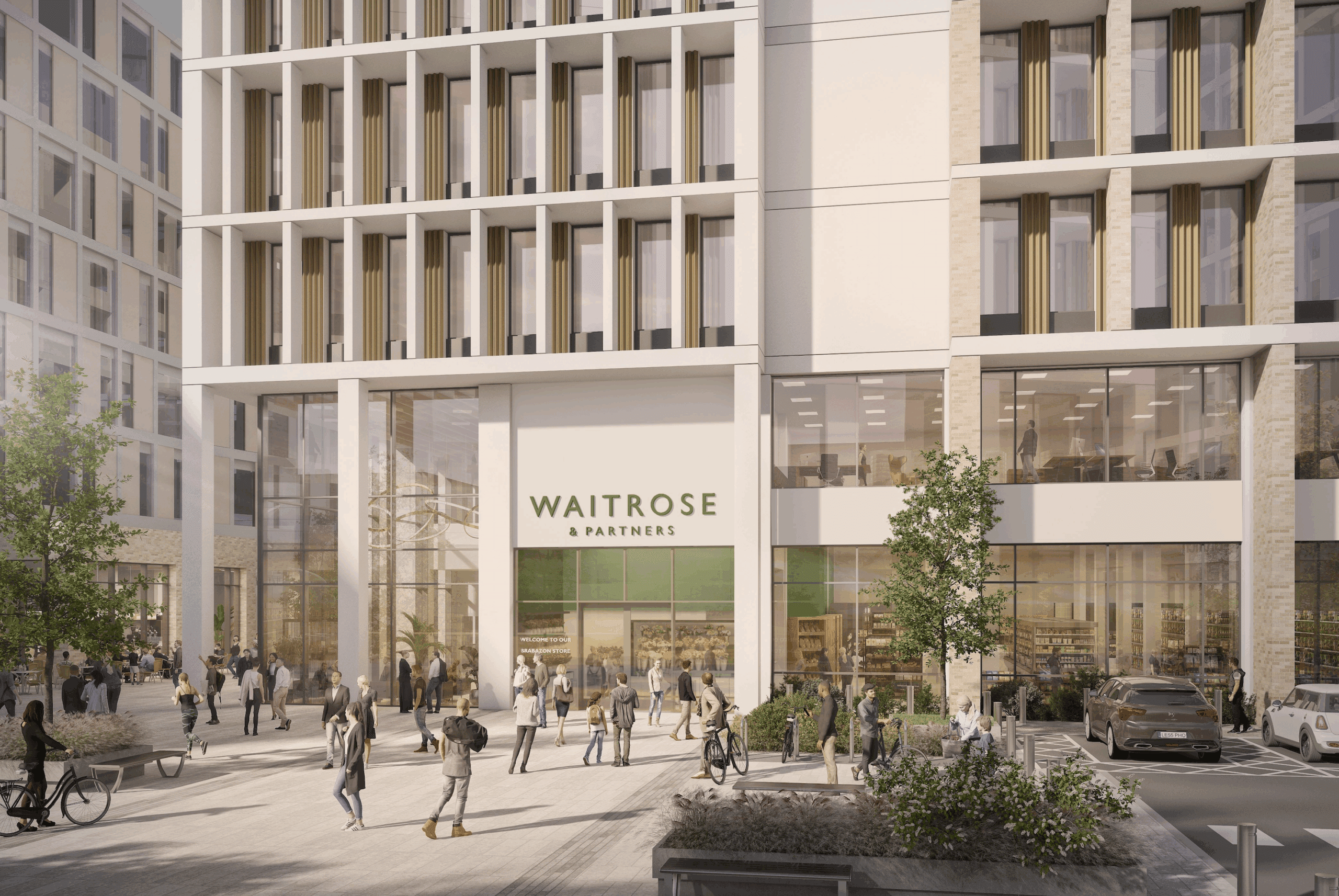 Artist impression of the new Waitrose store in Brabazon, Bristol.