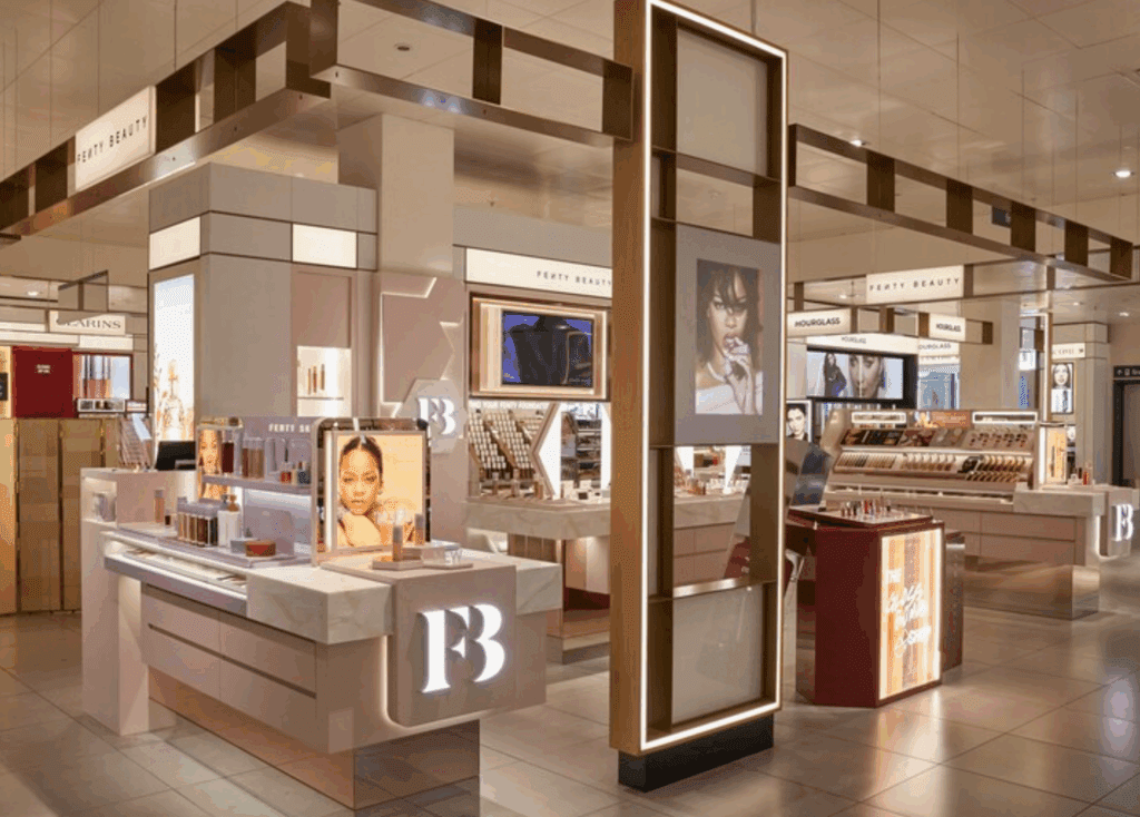 Picture of Fenty Beauty Counter in John Lewis shop.