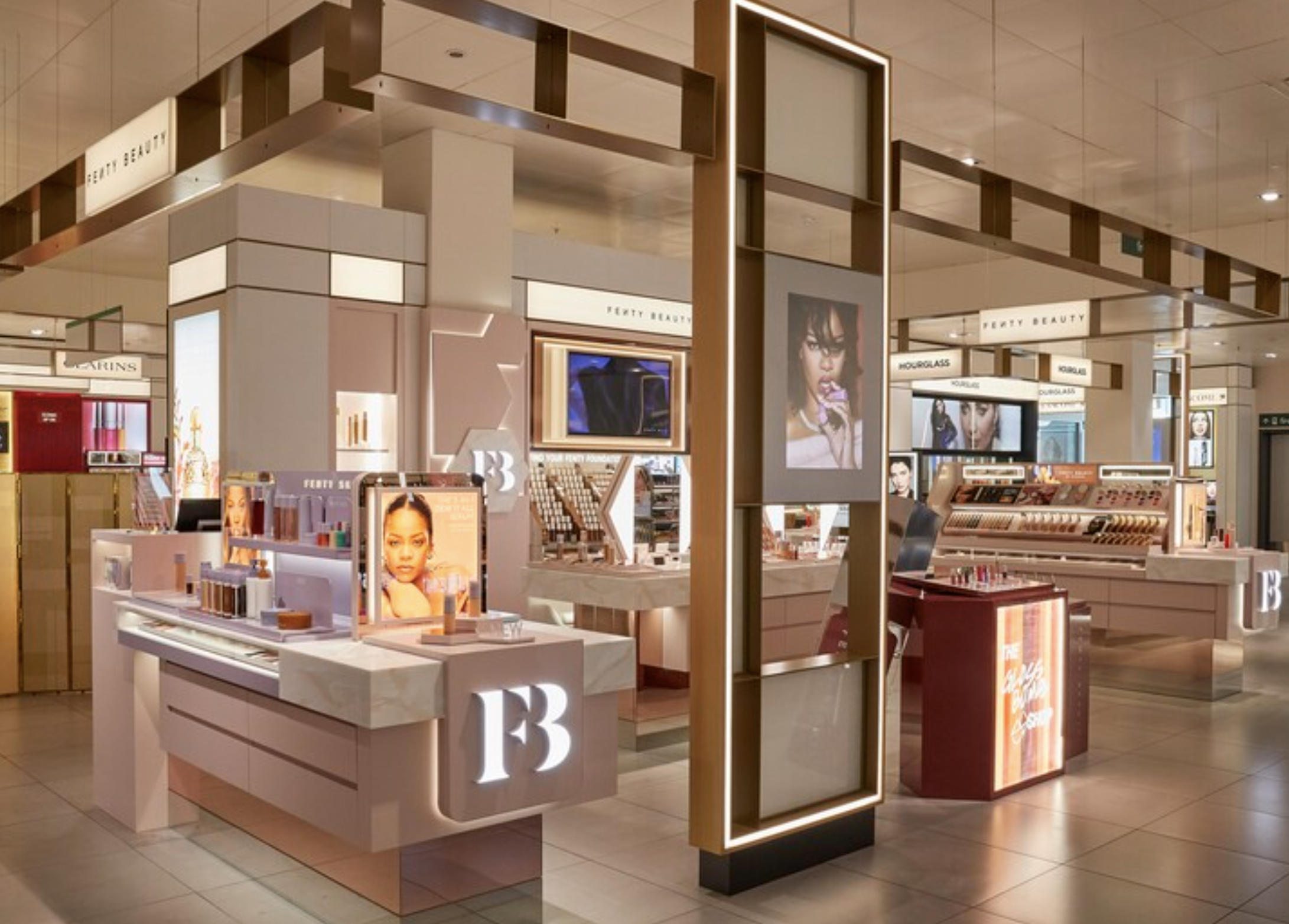 Picture of Fenty Beauty Counter in John Lewis shop.